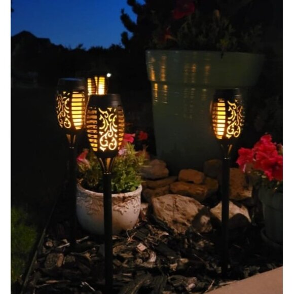 Solar Lights Outdoor, 8Pack Solar Torch Light with Flickering Flame, Waterproof - Picture 1 of 3